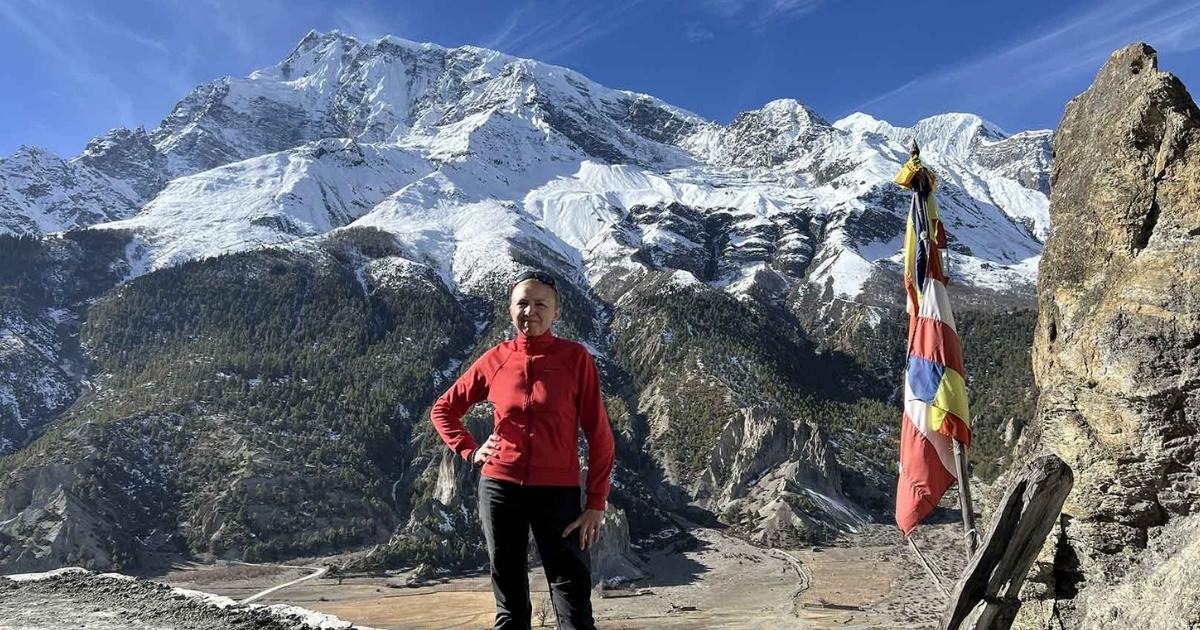 Manang Valley with the majestic Annapurna mountain range